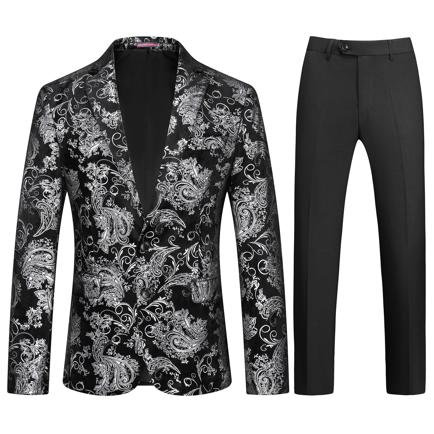 Men's Silver Slim Fit 2-Piece Tuxedo