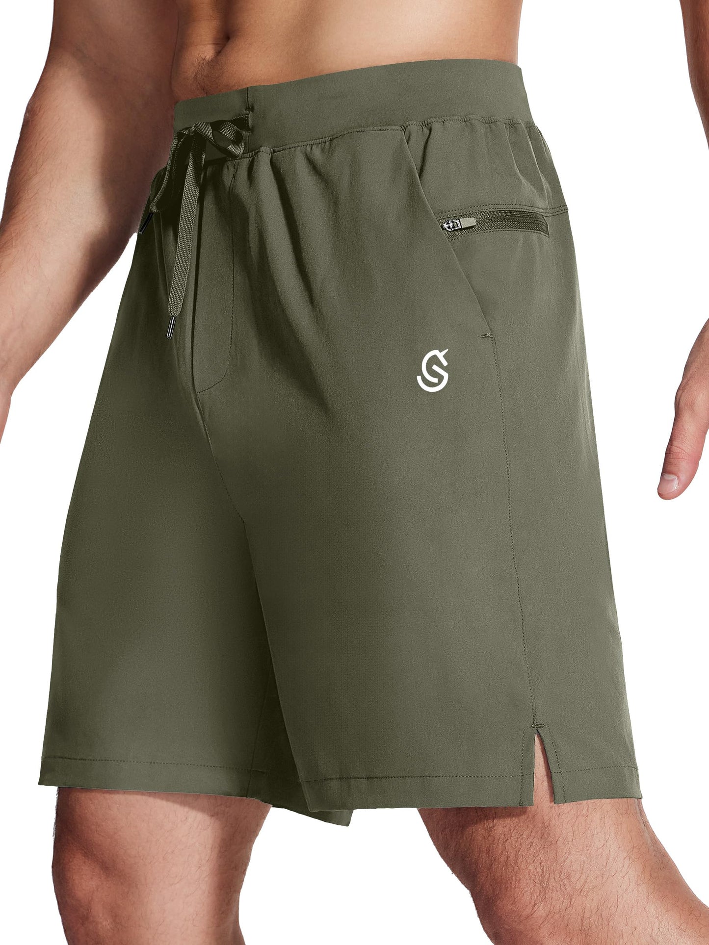 FlexFit Men's Athletic Shorts with Zipper Pockets