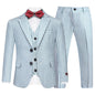SkyBlue Houndstooth 3-Piece Boys Suit