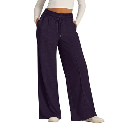 Comfy High-Waist Wide-Leg Joggers with Pockets