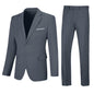 Men's Grey Slim-Fit Tuxedo 2-Piece Notch Lapel